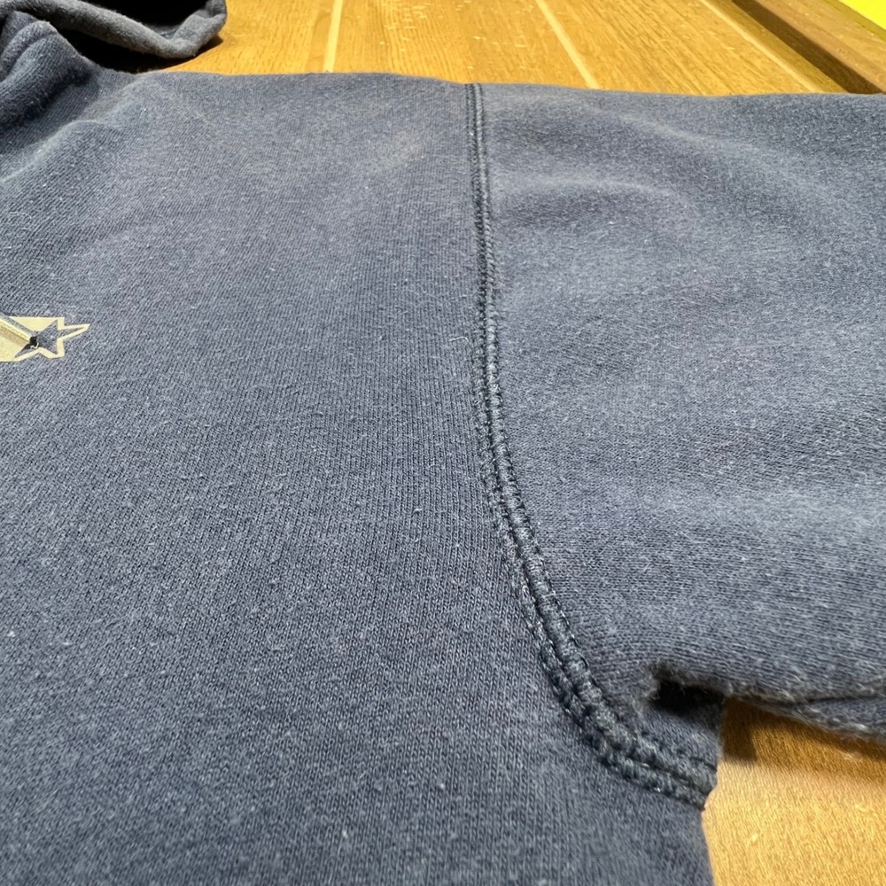 Starter Mens Navy Blue Full Zip Hoodie Fleece Embroidered Logo Sweatshirt M - Picture 10 of 13